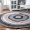 Nuloom Drey Striped Shag Area Rug 4ft HJZOM1B-R404 - alternate 1